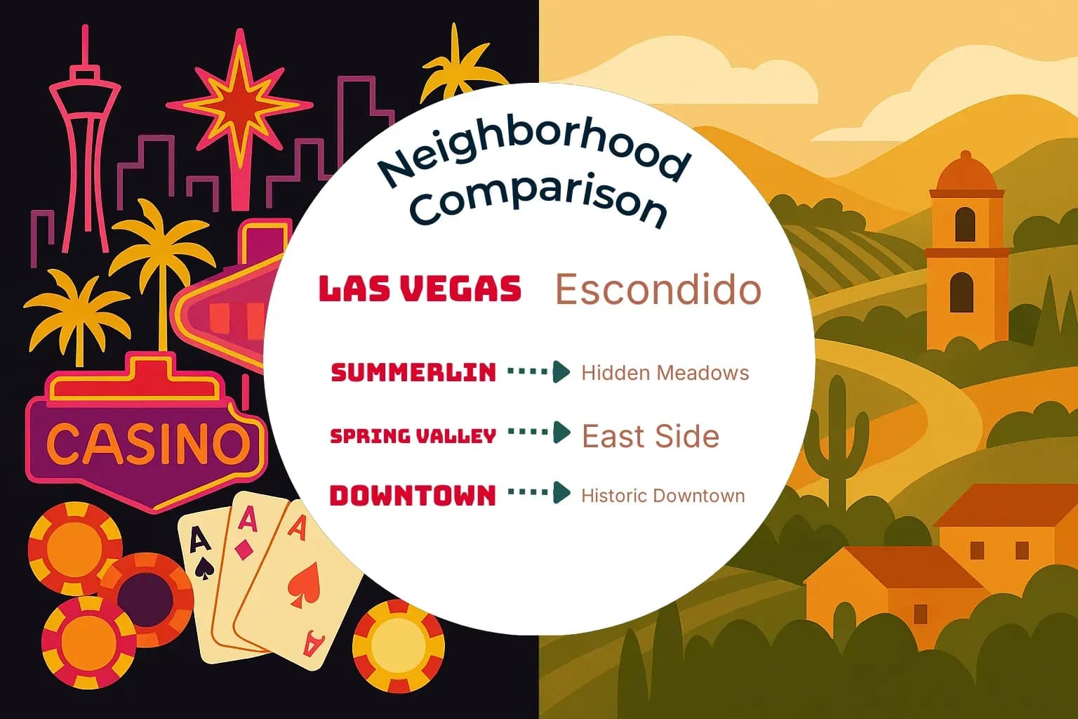 Las Vegas vs Escondido Neighborhood Comparison