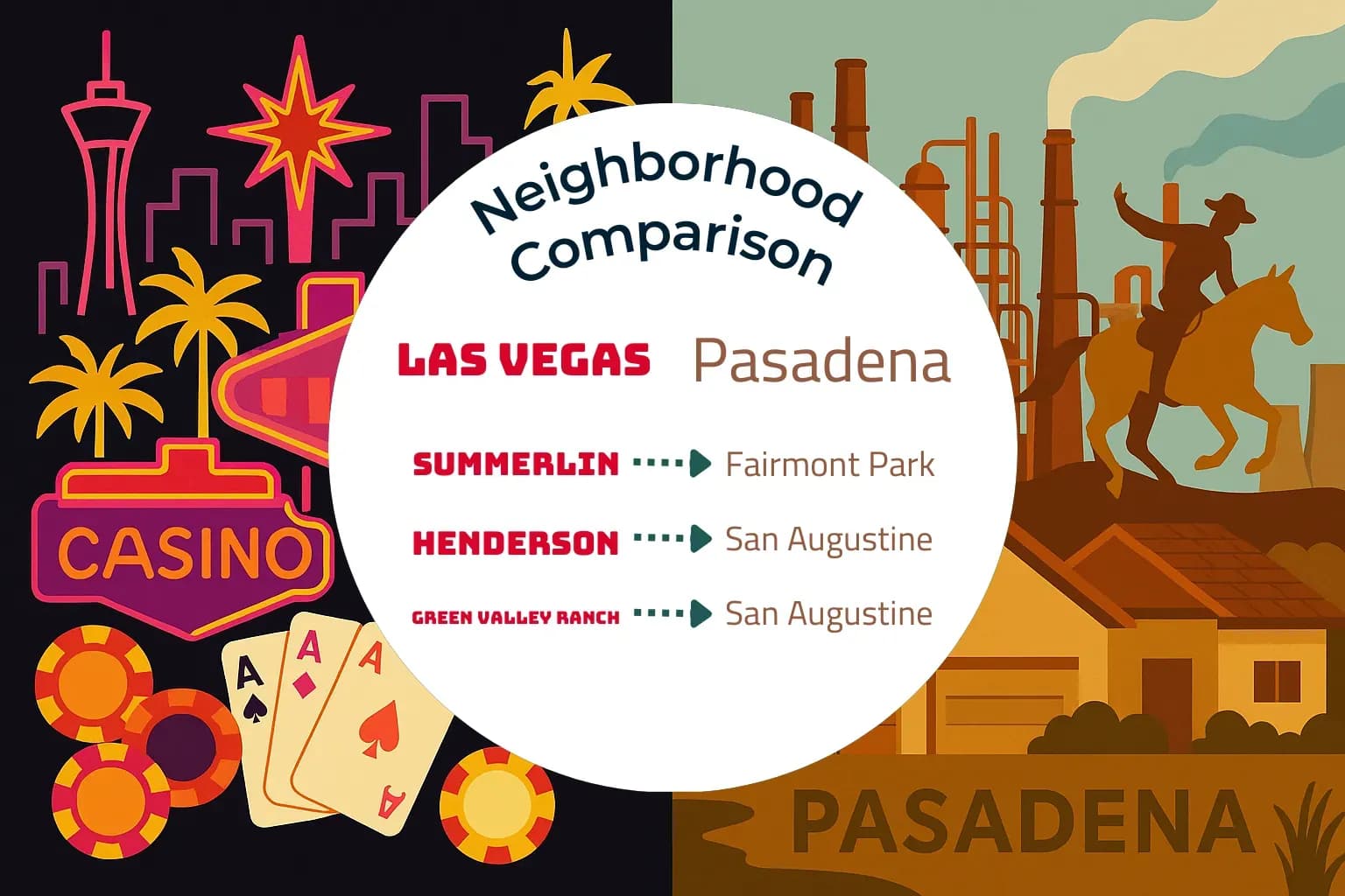Las Vegas vs Pasadena Neighborhood Comparison