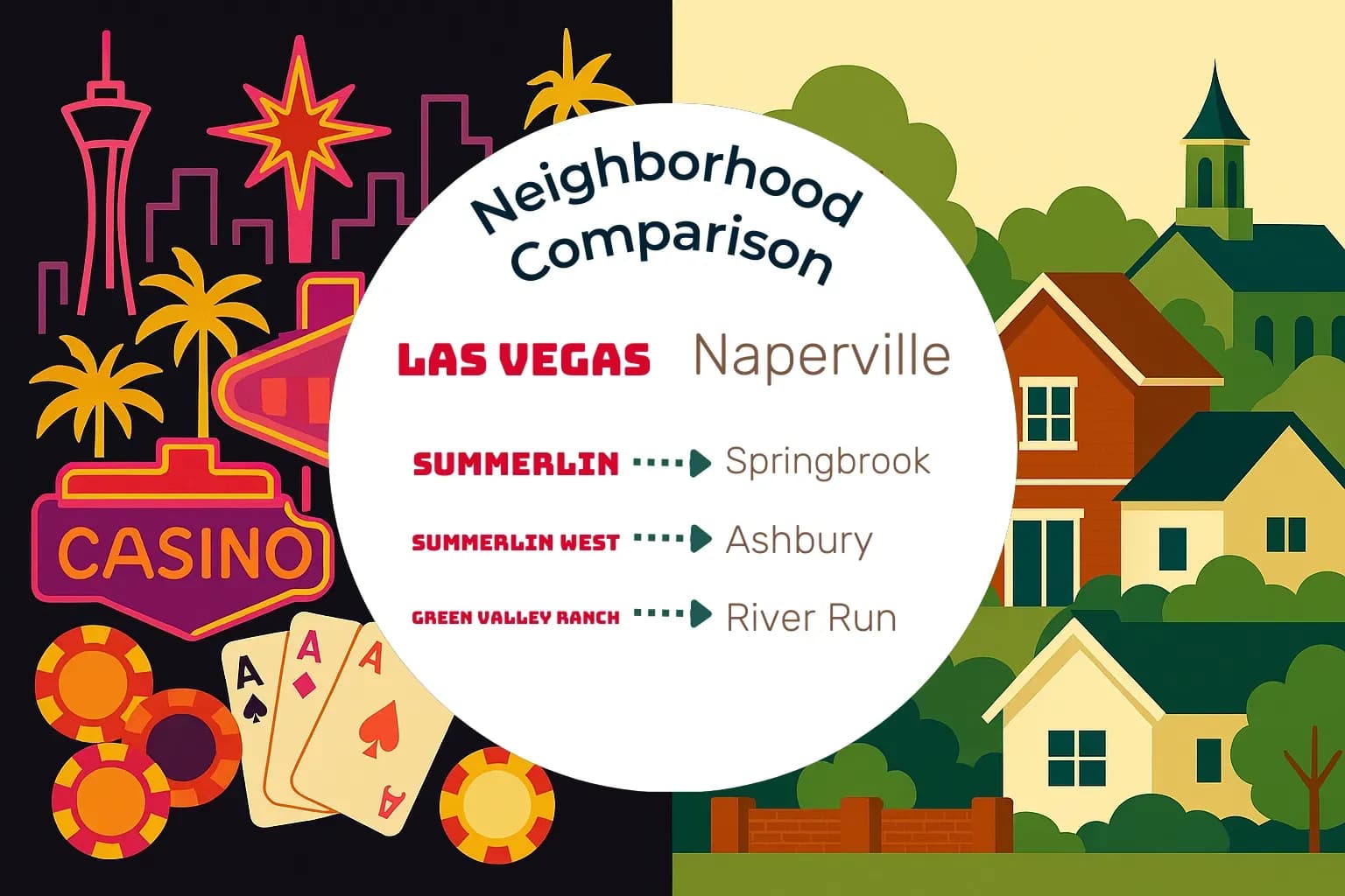 Las Vegas vs Naperville Neighborhood Comparison