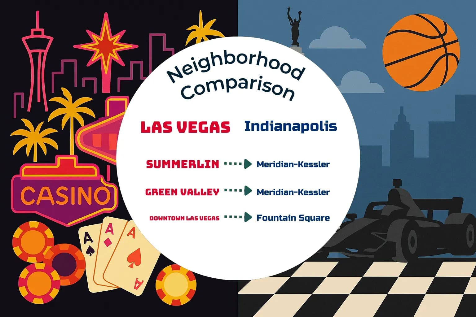 Las Vegas vs Indianapolis Neighborhood Comparison