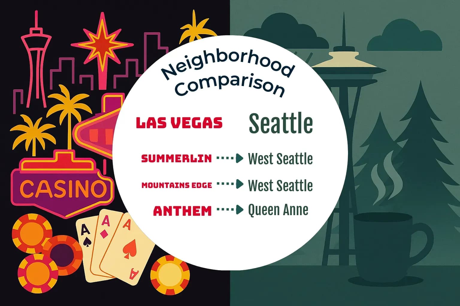 Las Vegas vs Seattle Neighborhood Comparison