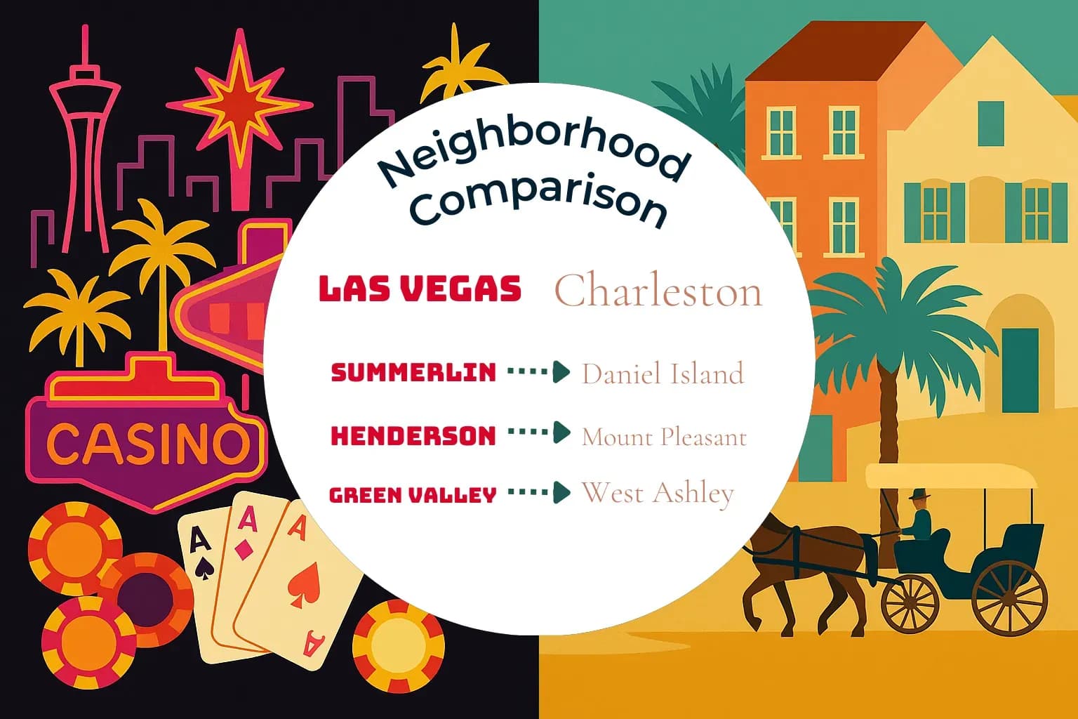 Las Vegas vs Charleston Neighborhood Comparison