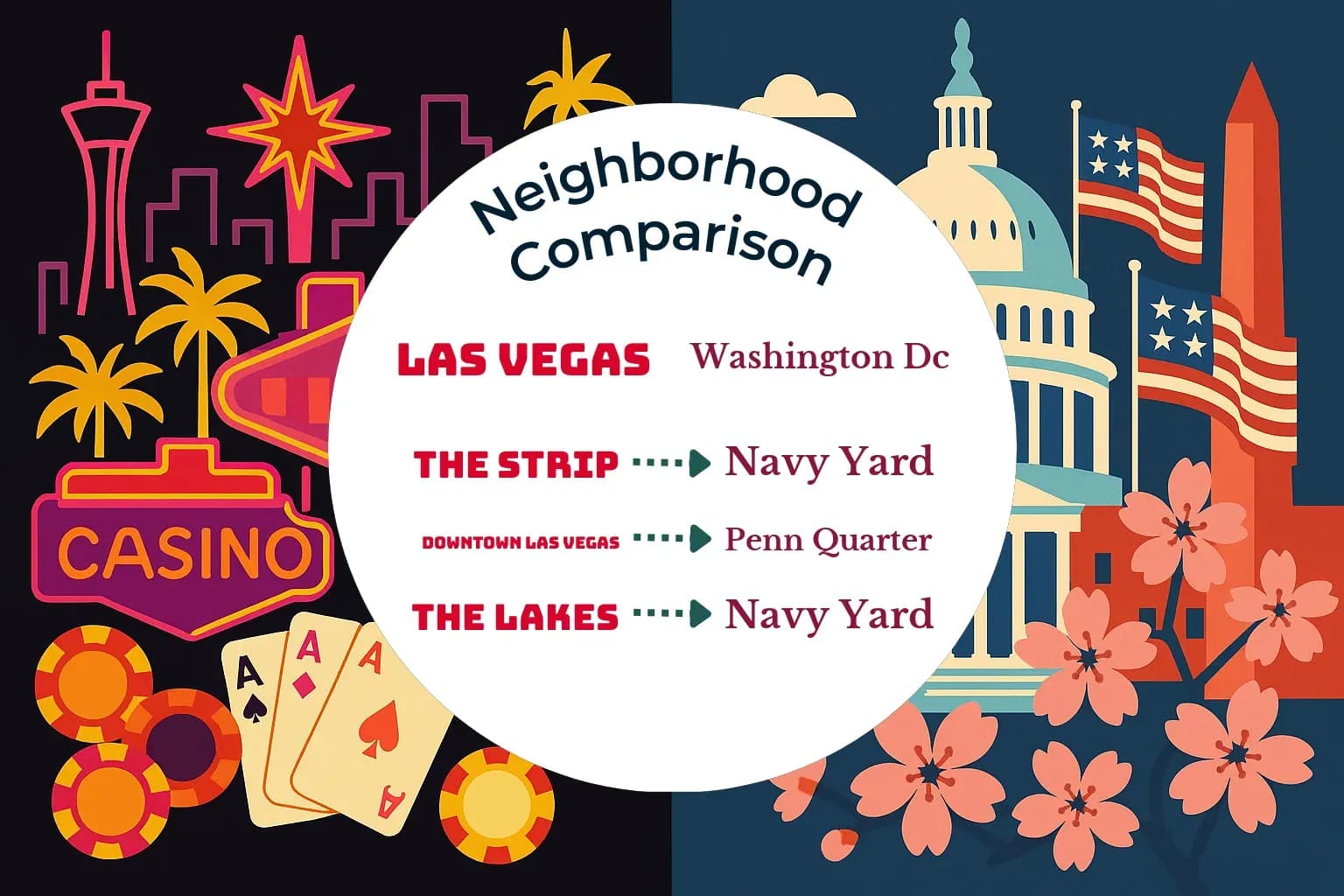 Las Vegas vs Washington DC Neighborhood Comparison