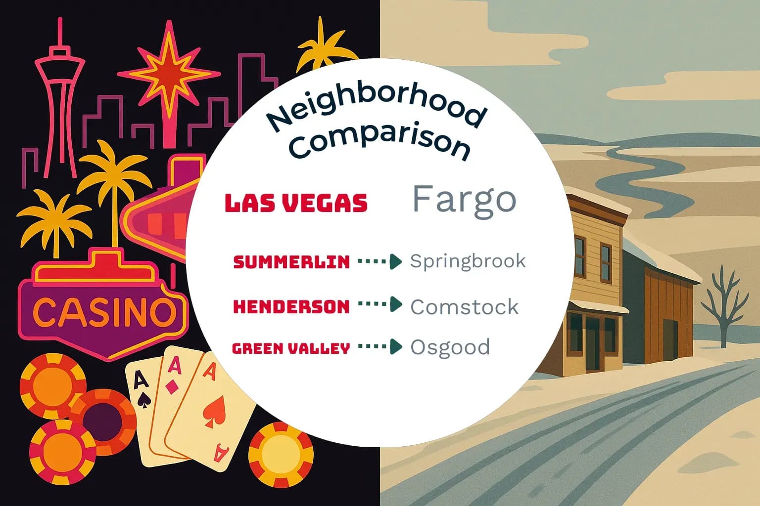 Las Vegas vs Fargo Neighborhood Comparison