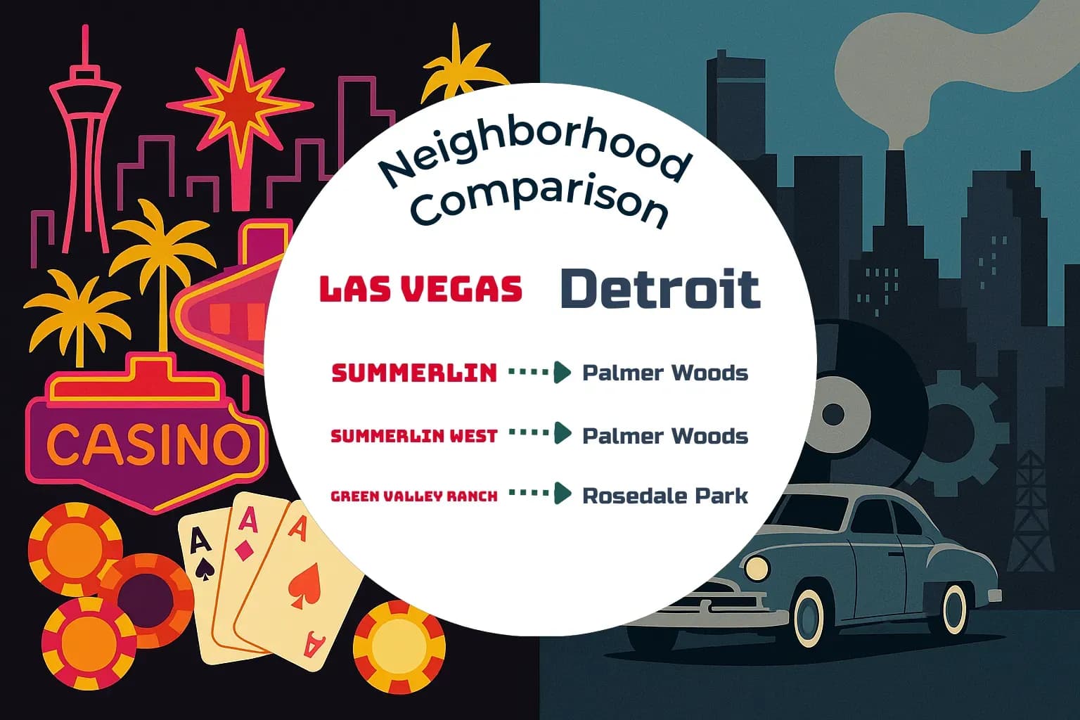 Las Vegas vs Detroit Neighborhood Comparison