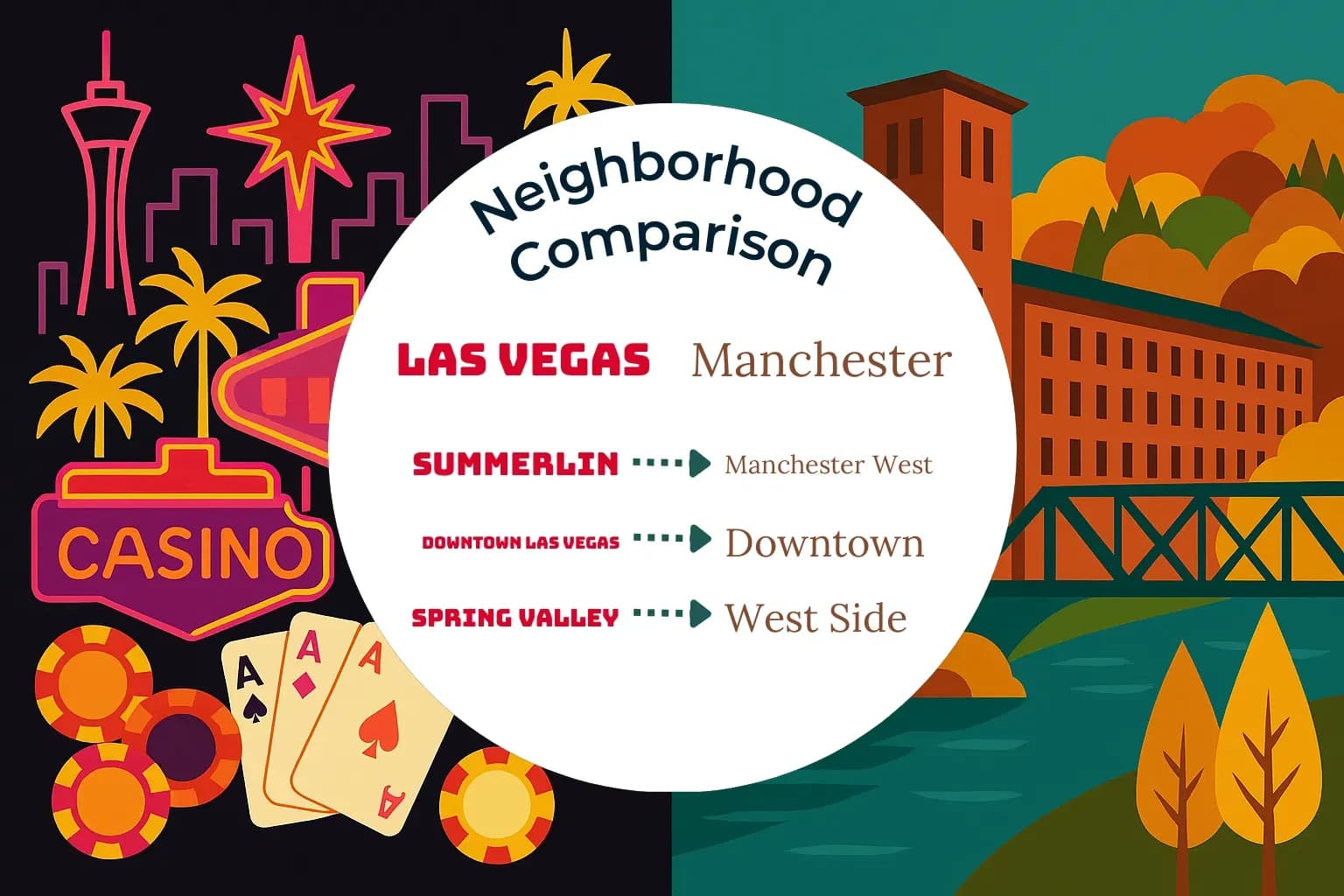 Las Vegas vs Manchester Neighborhood Comparison