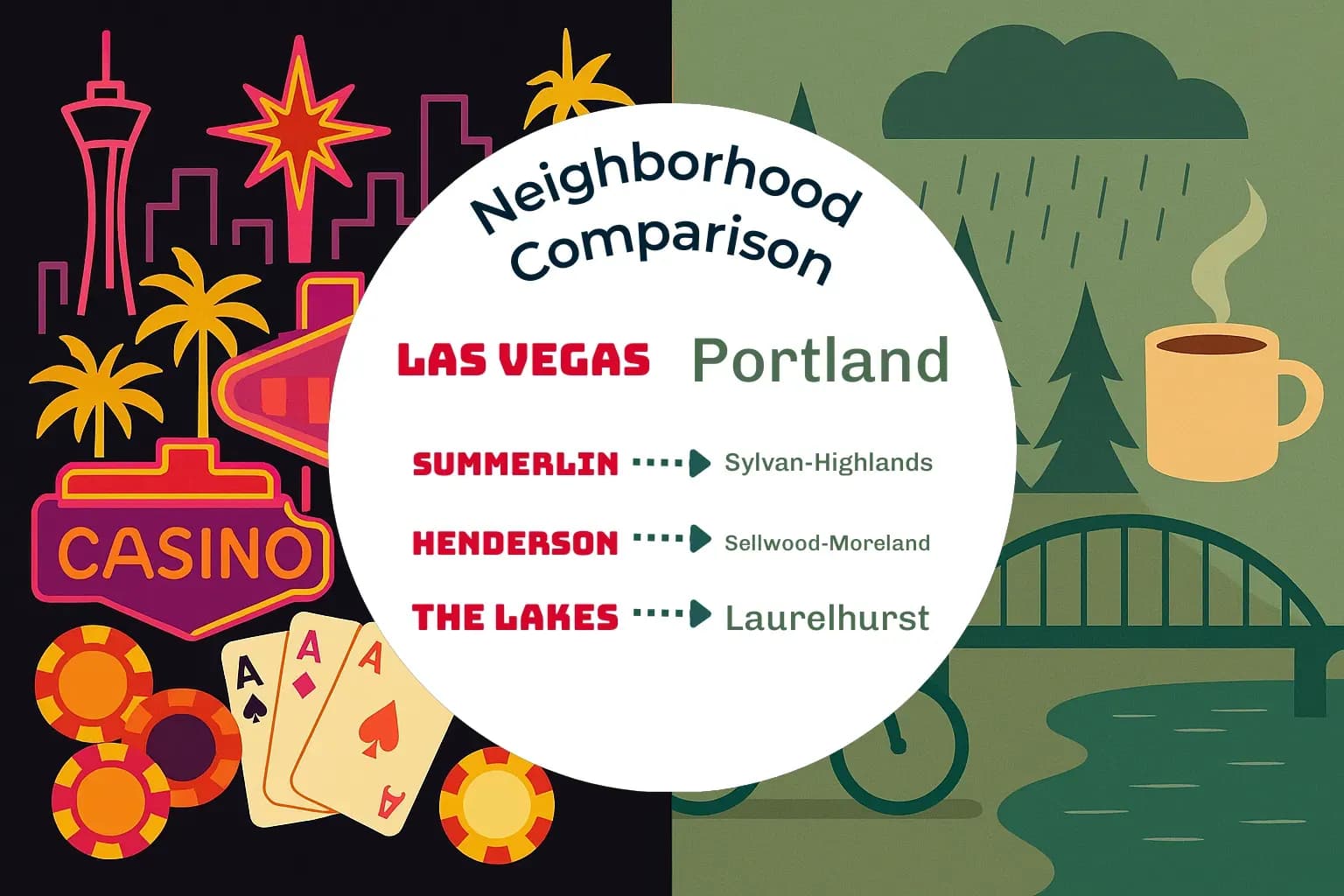 Las Vegas vs Portland Neighborhood Comparison