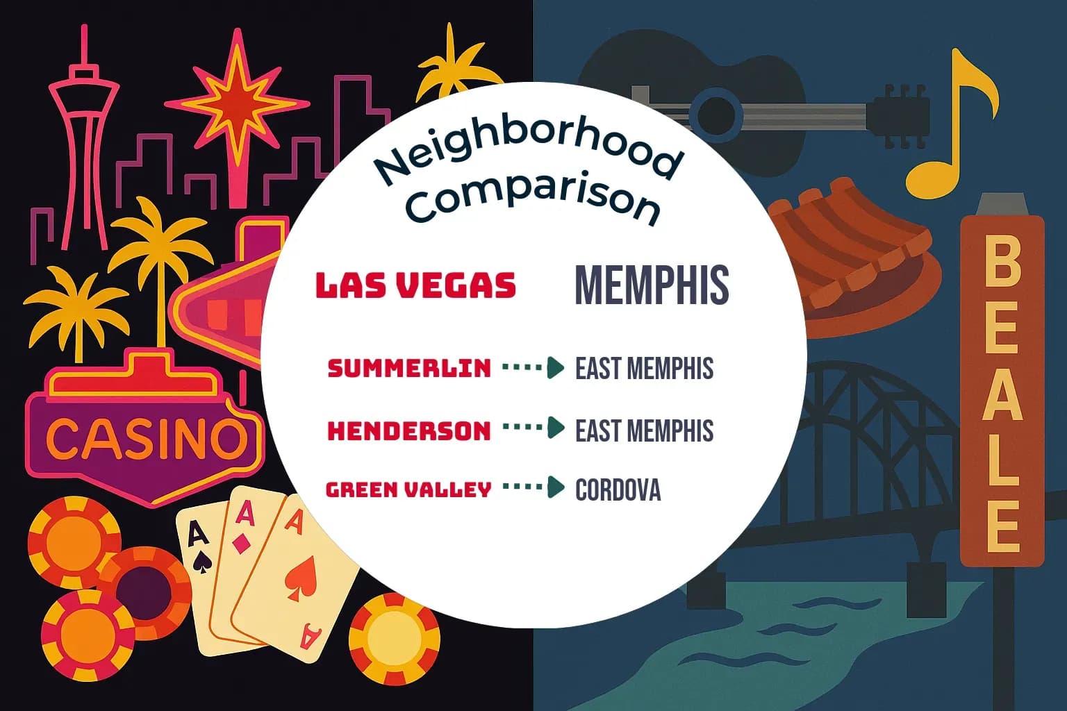 Las Vegas vs Memphis Neighborhood Comparison