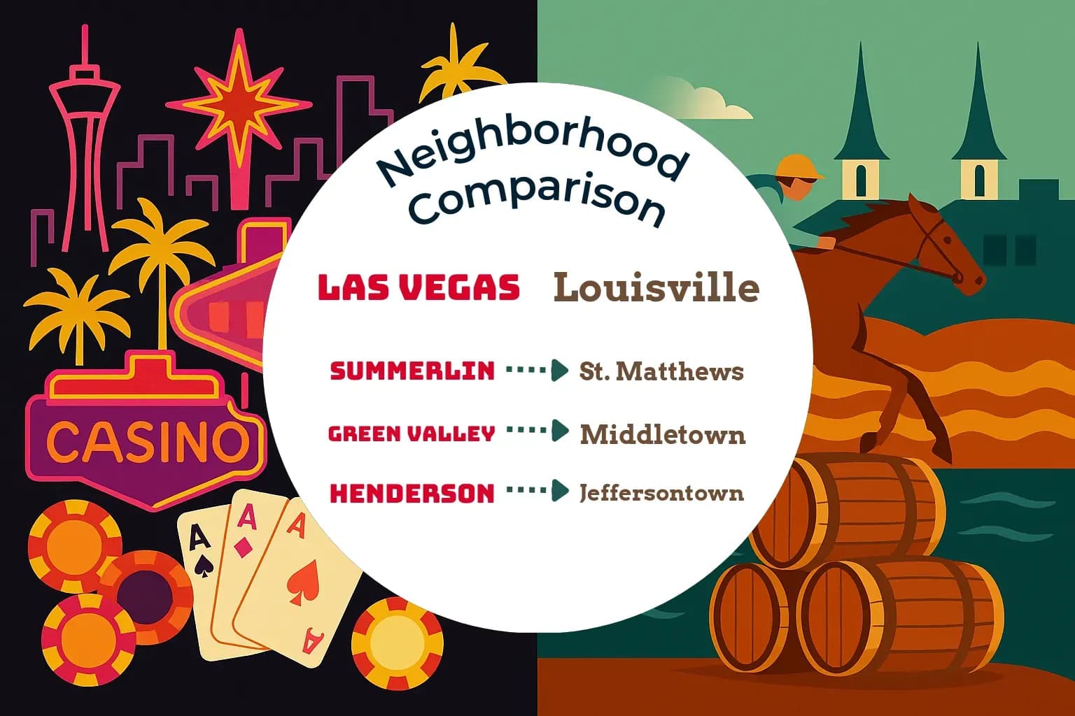 Las Vegas vs Louisville Neighborhood Comparison