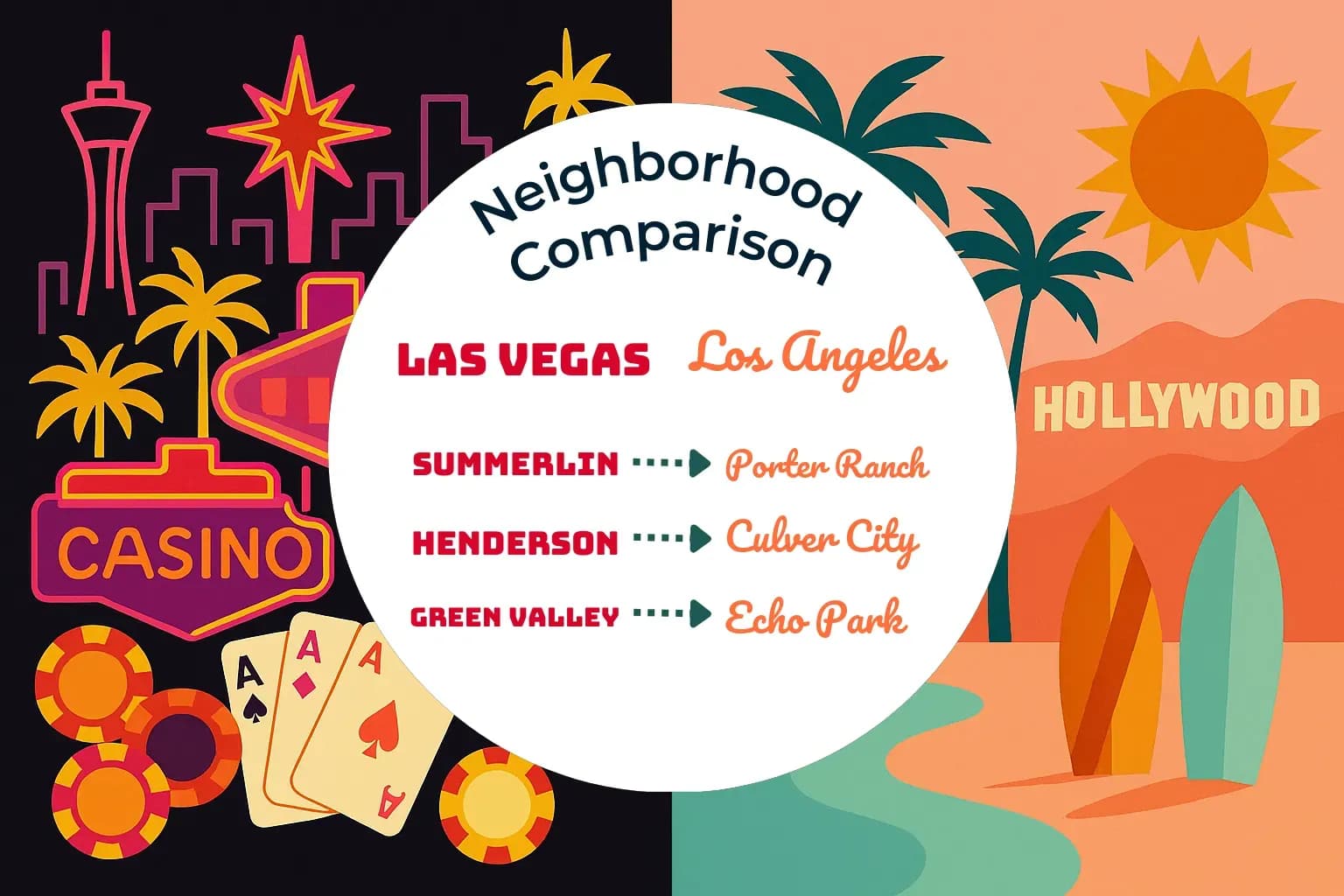 Las Vegas vs Los Angeles Neighborhood Comparison