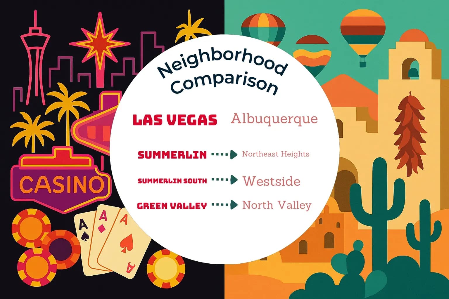 Las Vegas vs Albuquerque Neighborhood Comparison