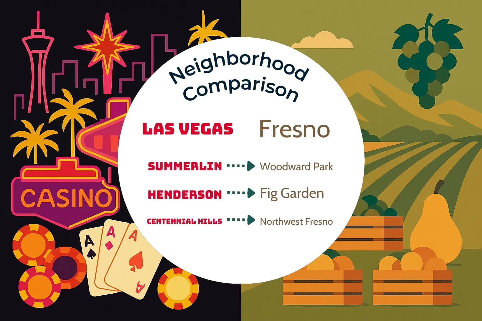 Las Vegas vs Fresno Neighborhood Comparison