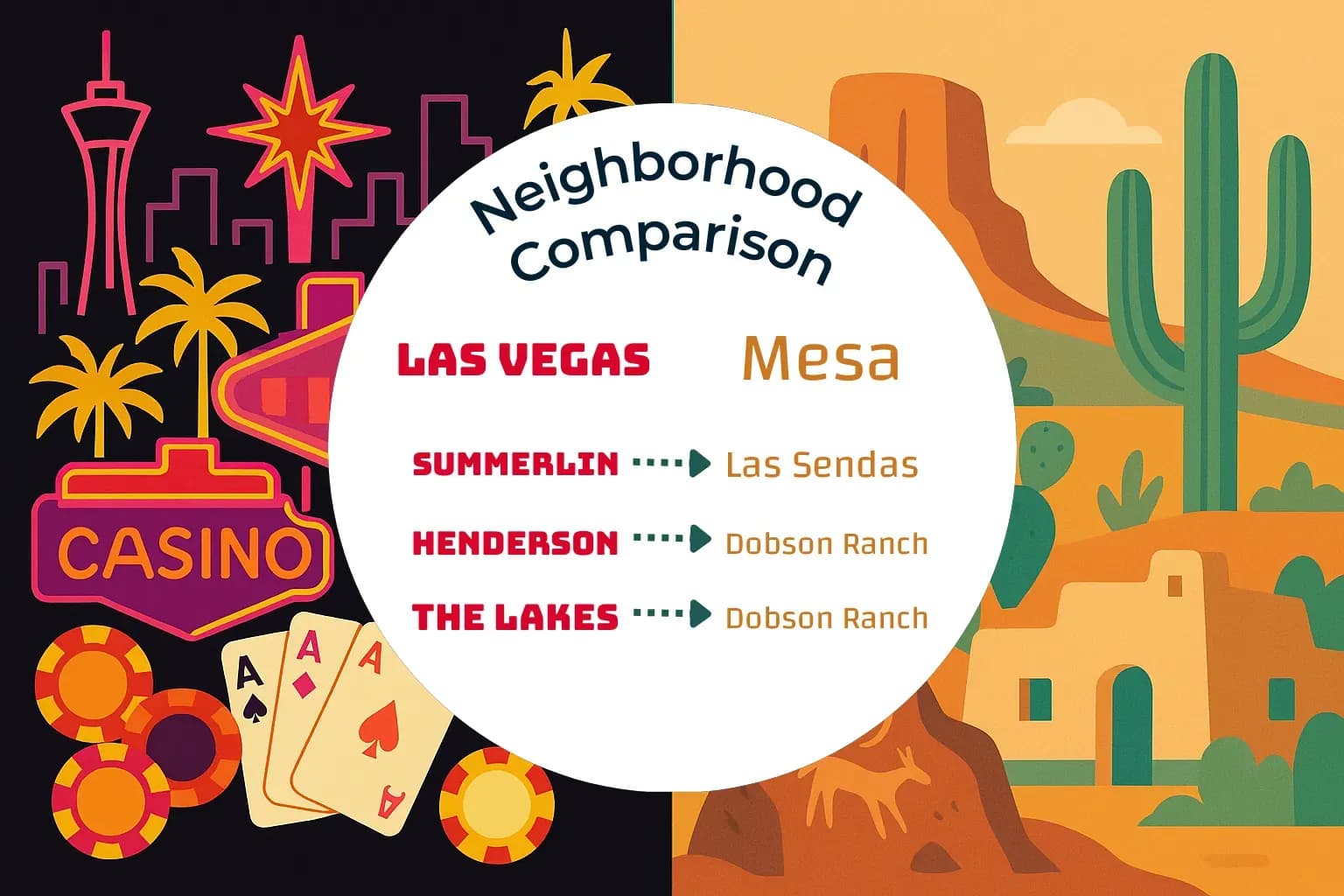 Las Vegas vs Mesa Neighborhood Comparison