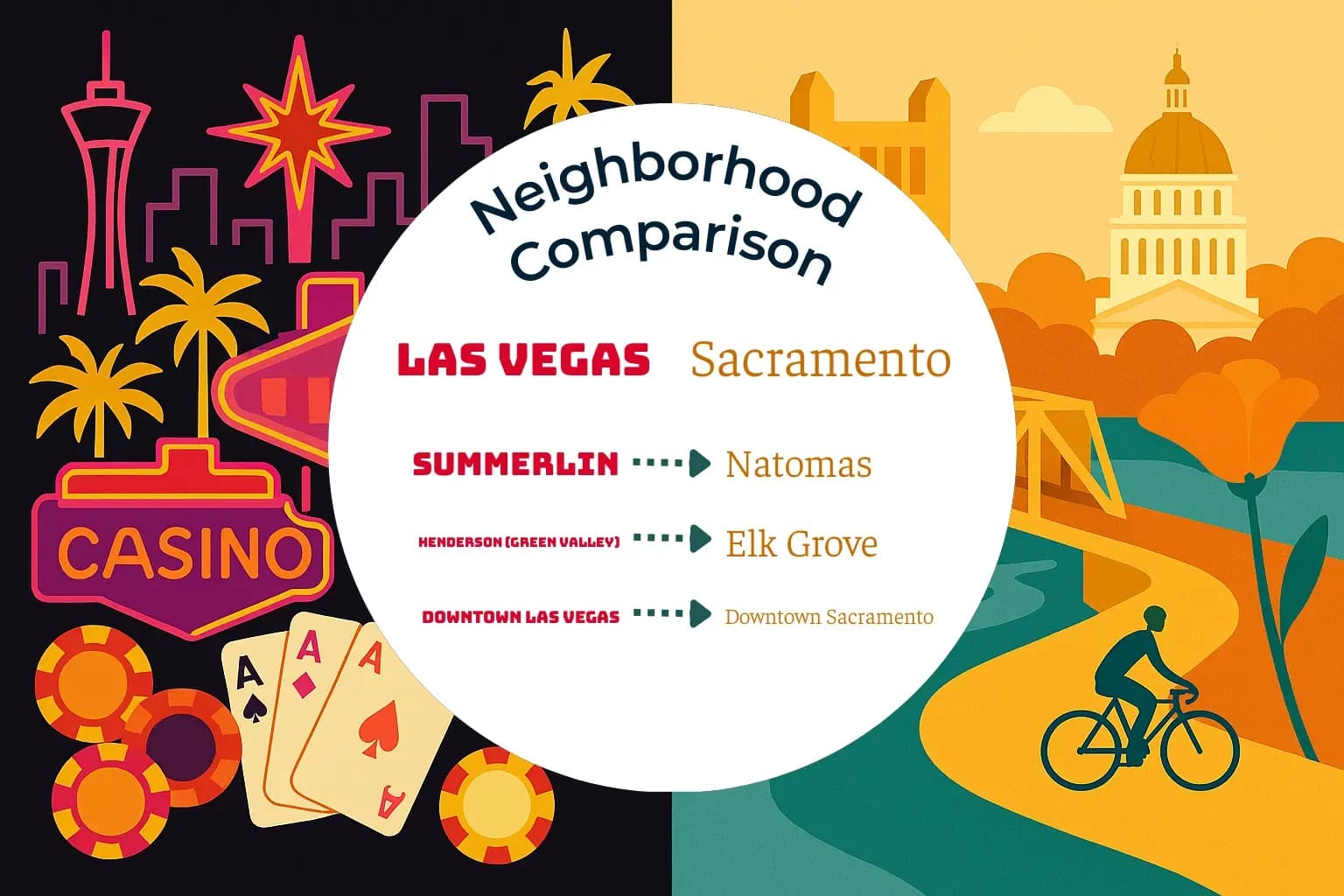 Las Vegas vs Sacramento Neighborhood Comparison
