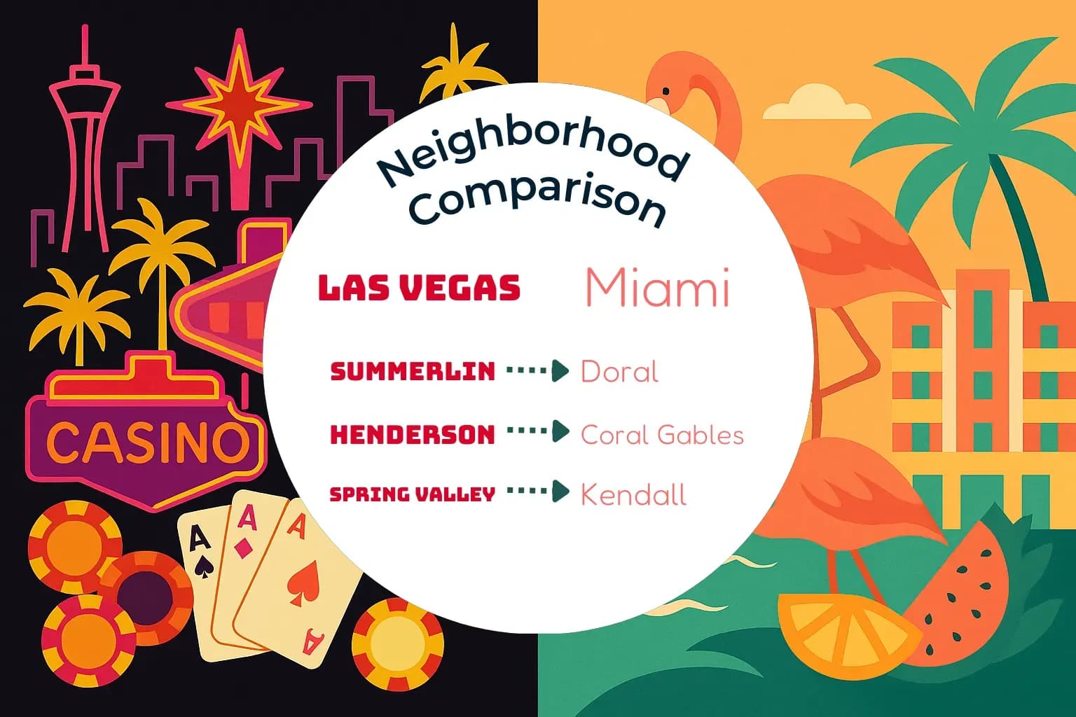 Las Vegas vs Miami Neighborhood Comparison