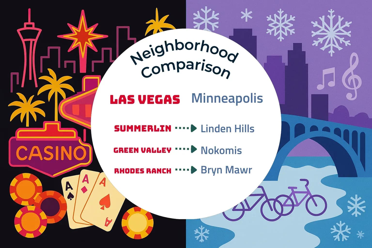 Las Vegas vs Minneapolis Neighborhood Comparison
