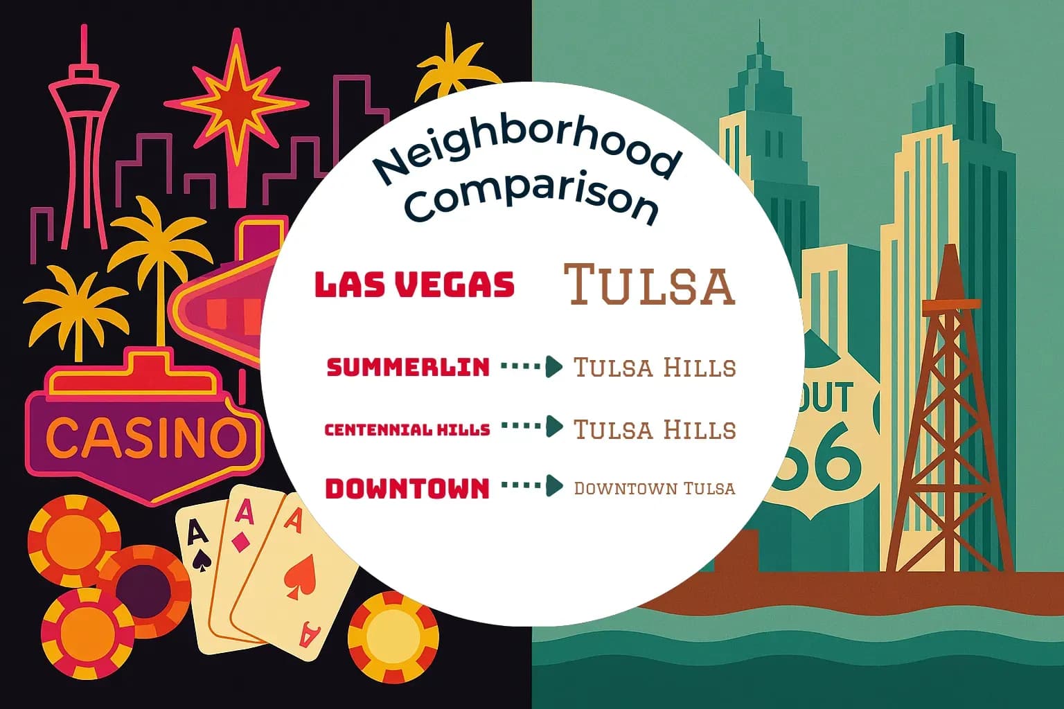 Las Vegas vs Tulsa Neighborhood Comparison