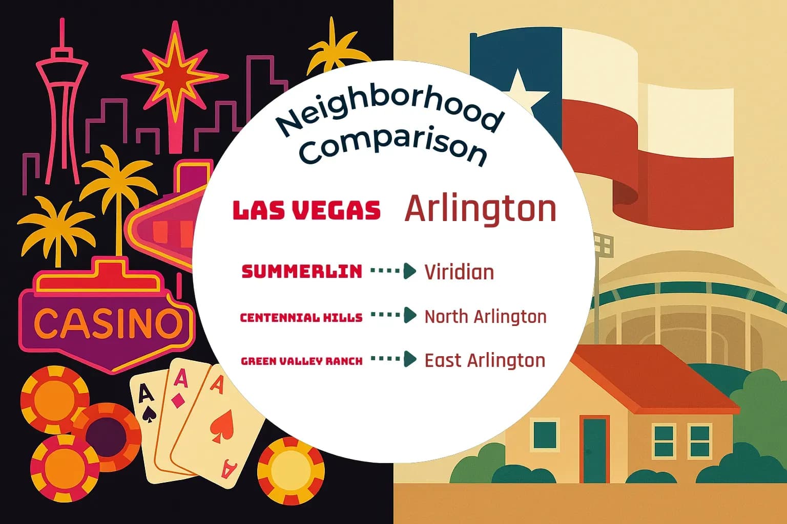 Las Vegas vs Arlington Neighborhood Comparison