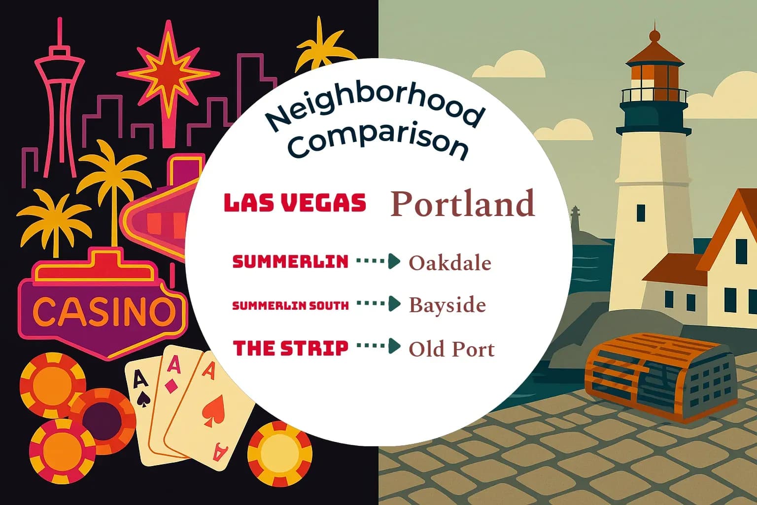 Las Vegas vs Portland Neighborhood Comparison