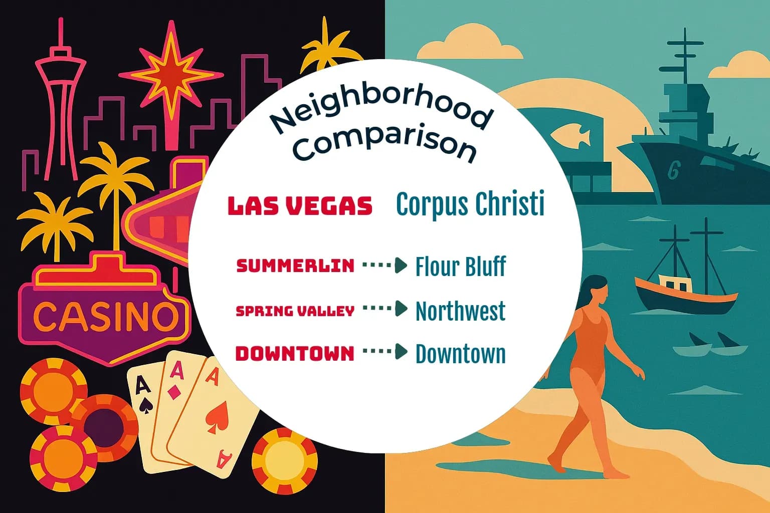 Las Vegas vs Corpus Christi Neighborhood Comparison