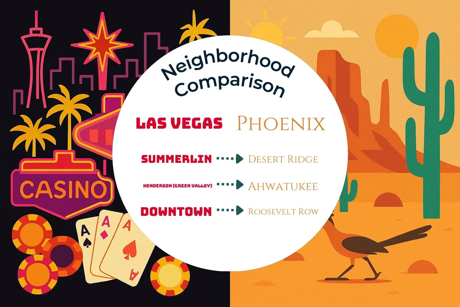 Las Vegas vs Phoenix Neighborhood Comparison