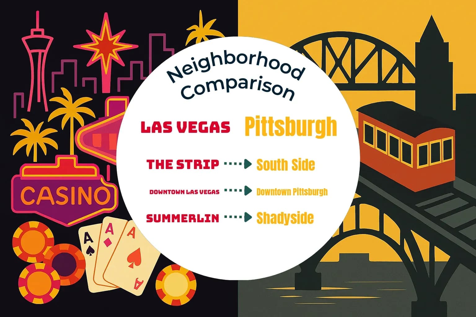 Las Vegas vs Pittsburgh Neighborhood Comparison