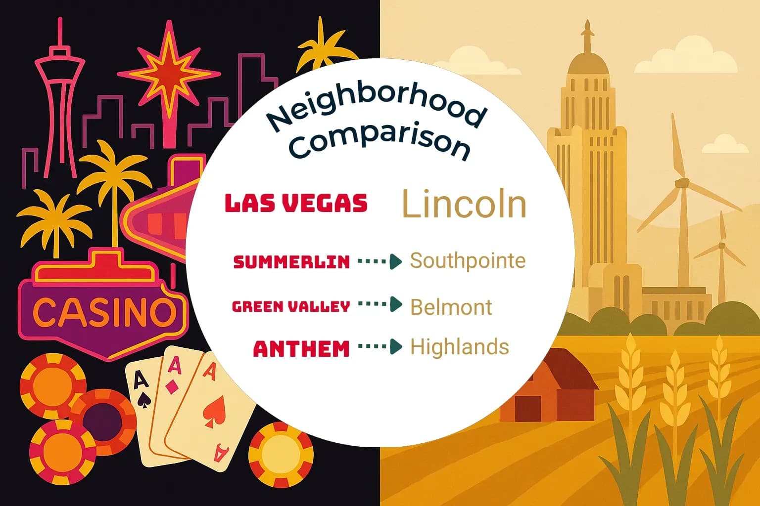 Las Vegas vs Lincoln Neighborhood Comparison