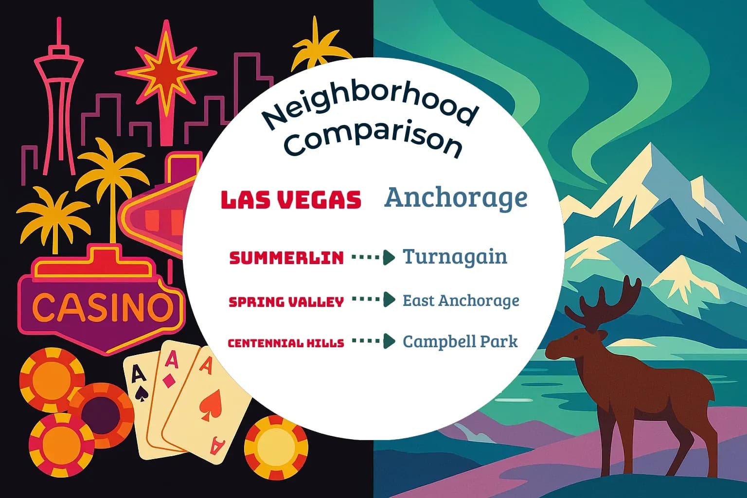 Las Vegas vs Anchorage Neighborhood Comparison