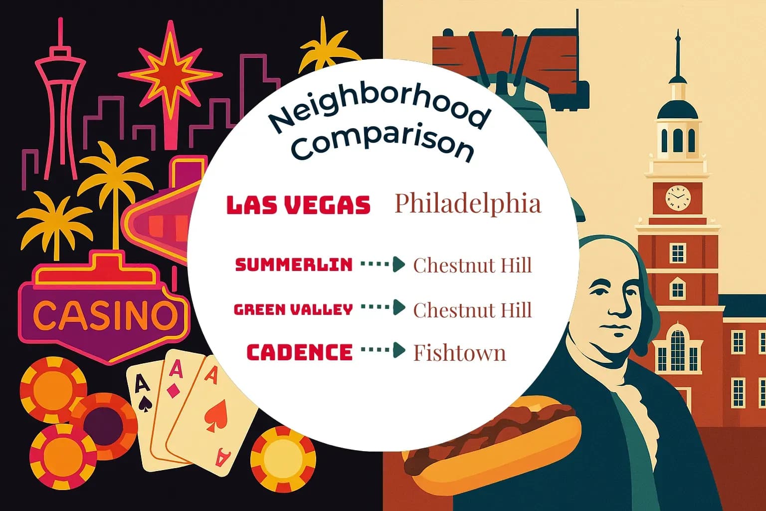 Las Vegas vs Philadelphia Neighborhood Comparison
