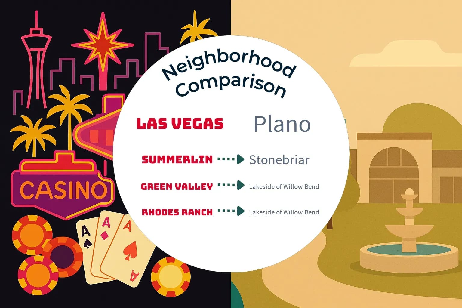 Las Vegas vs Plano Neighborhood Comparison