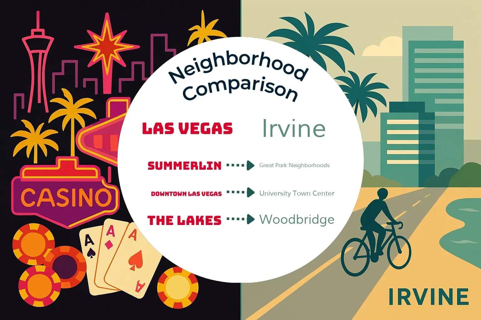 Las Vegas vs Irvine Neighborhood Comparison