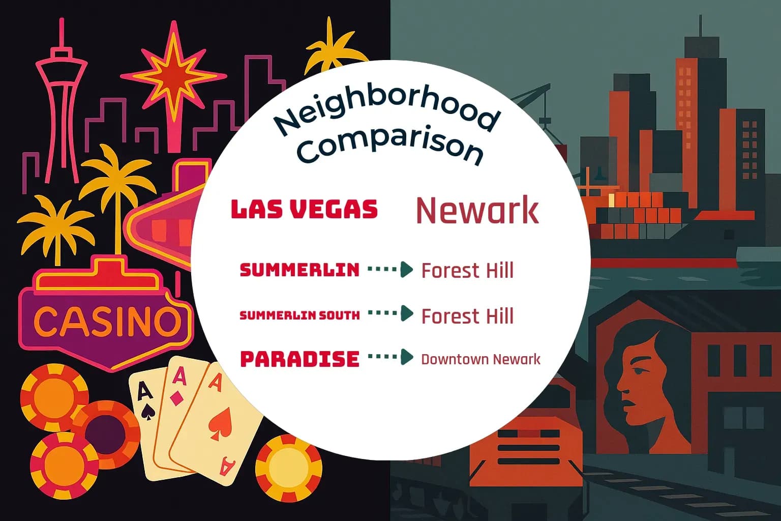 Las Vegas vs Newark Neighborhood Comparison
