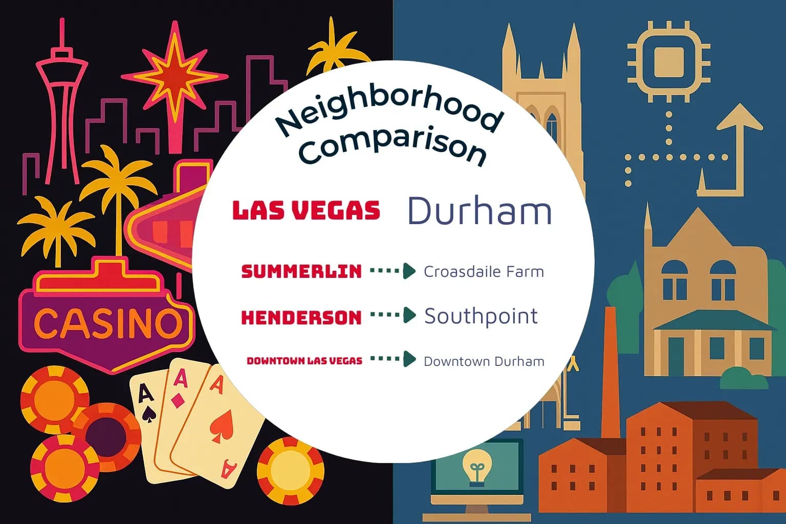 Las Vegas vs Durham Neighborhood Comparison