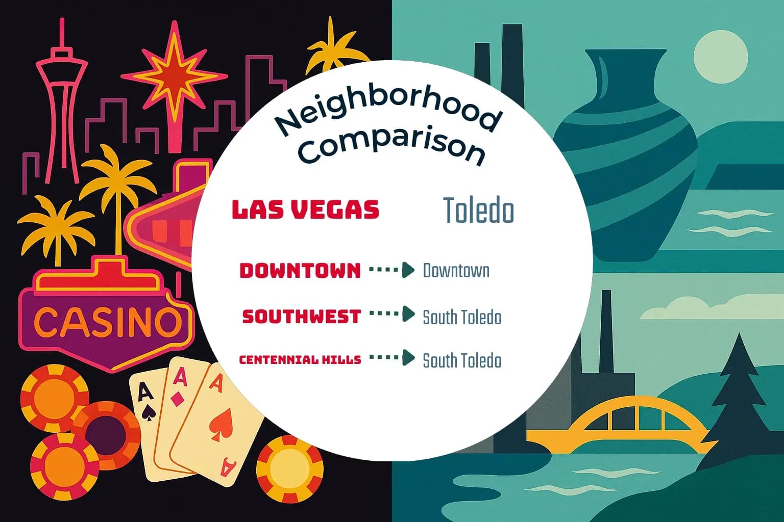 Las Vegas vs Toledo Neighborhood Comparison