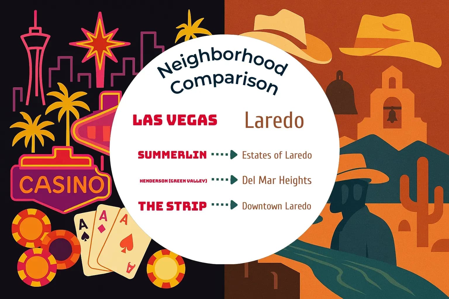 Las Vegas vs Laredo Neighborhood Comparison