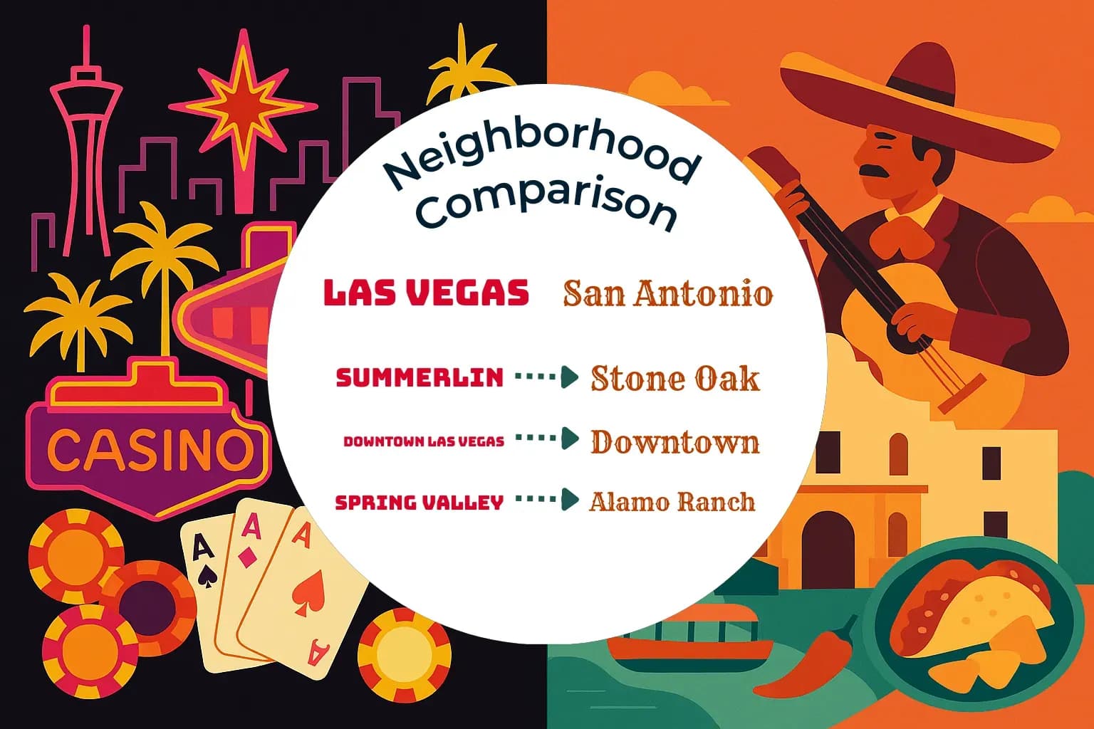 Las Vegas vs San Antonio Neighborhood Comparison