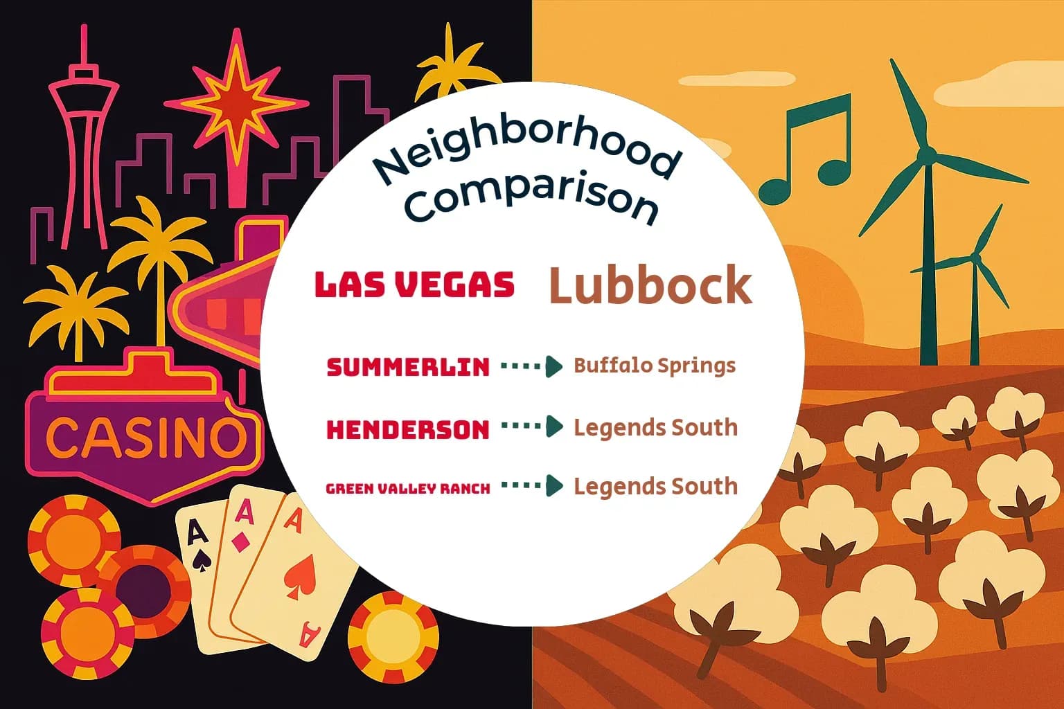 Las Vegas vs Lubbock Neighborhood Comparison