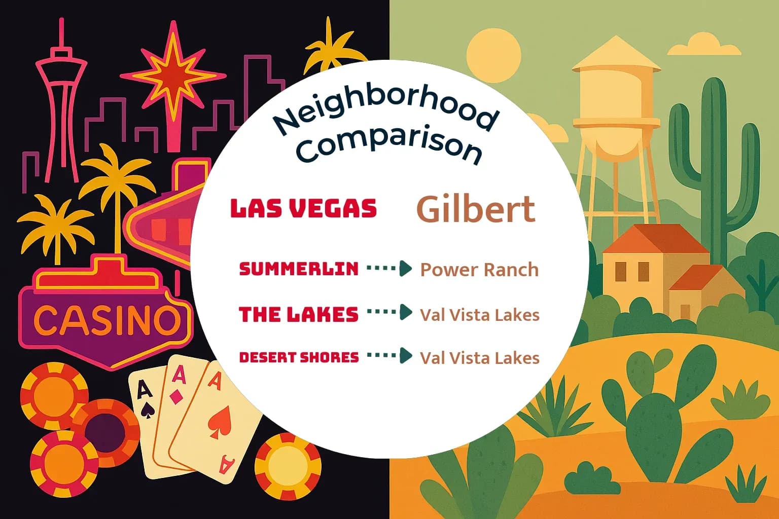 Las Vegas vs Gilbert Neighborhood Comparison