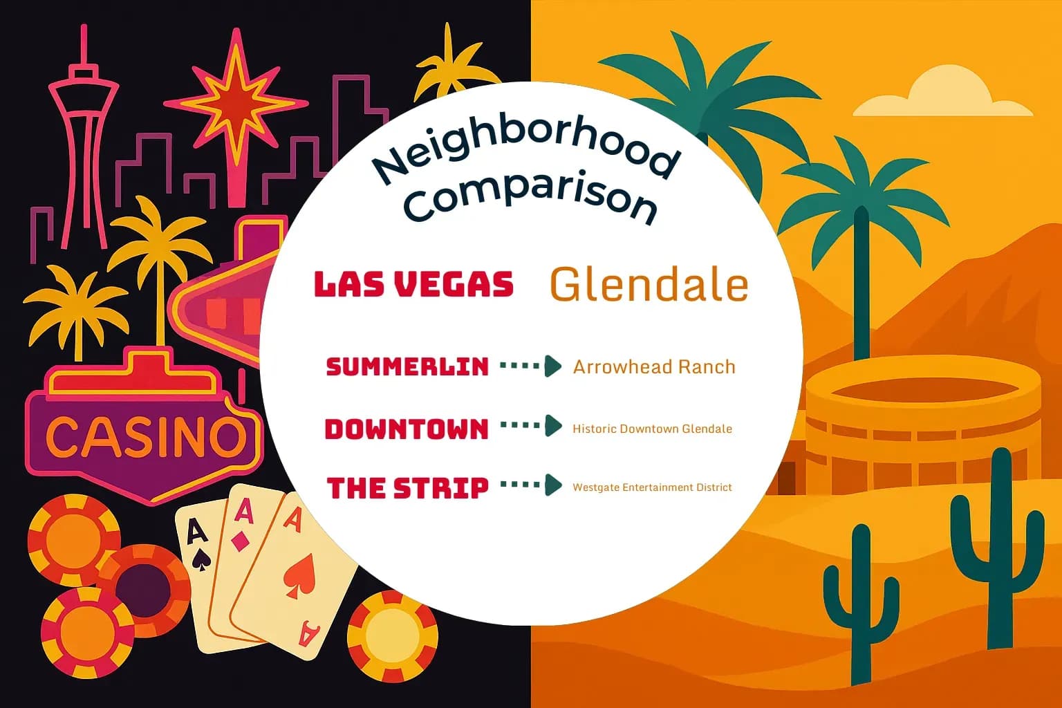 Las Vegas vs Glendale Neighborhood Comparison