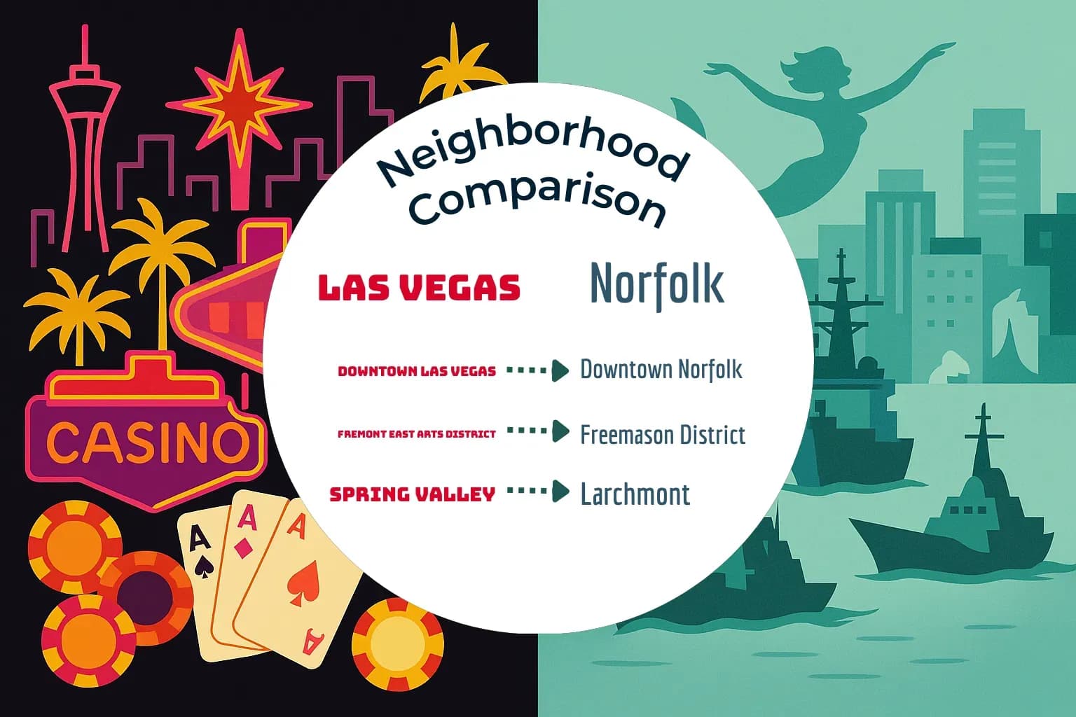 Las Vegas vs Norfolk Neighborhood Comparison