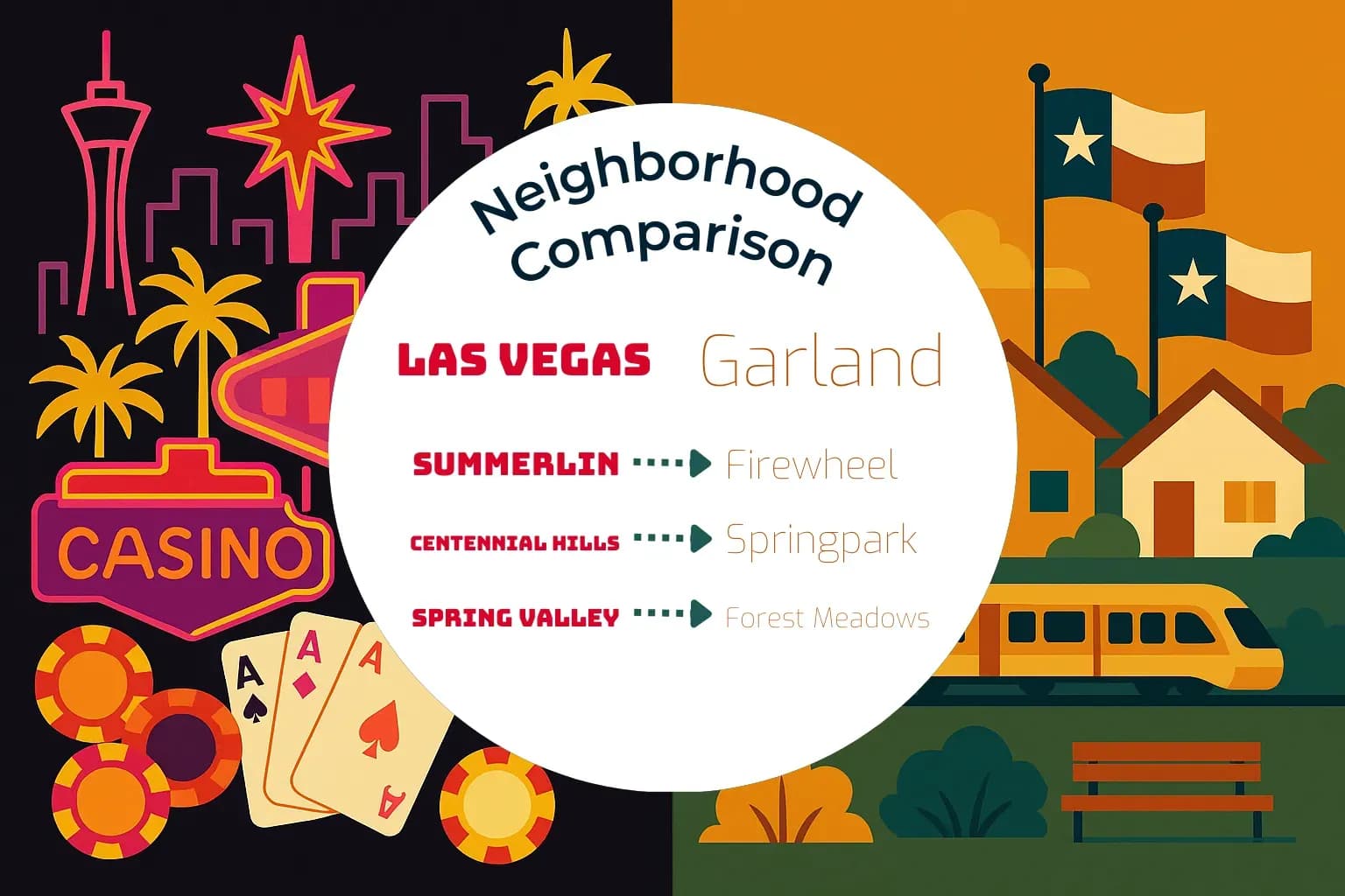 Las Vegas vs Garland Neighborhood Comparison