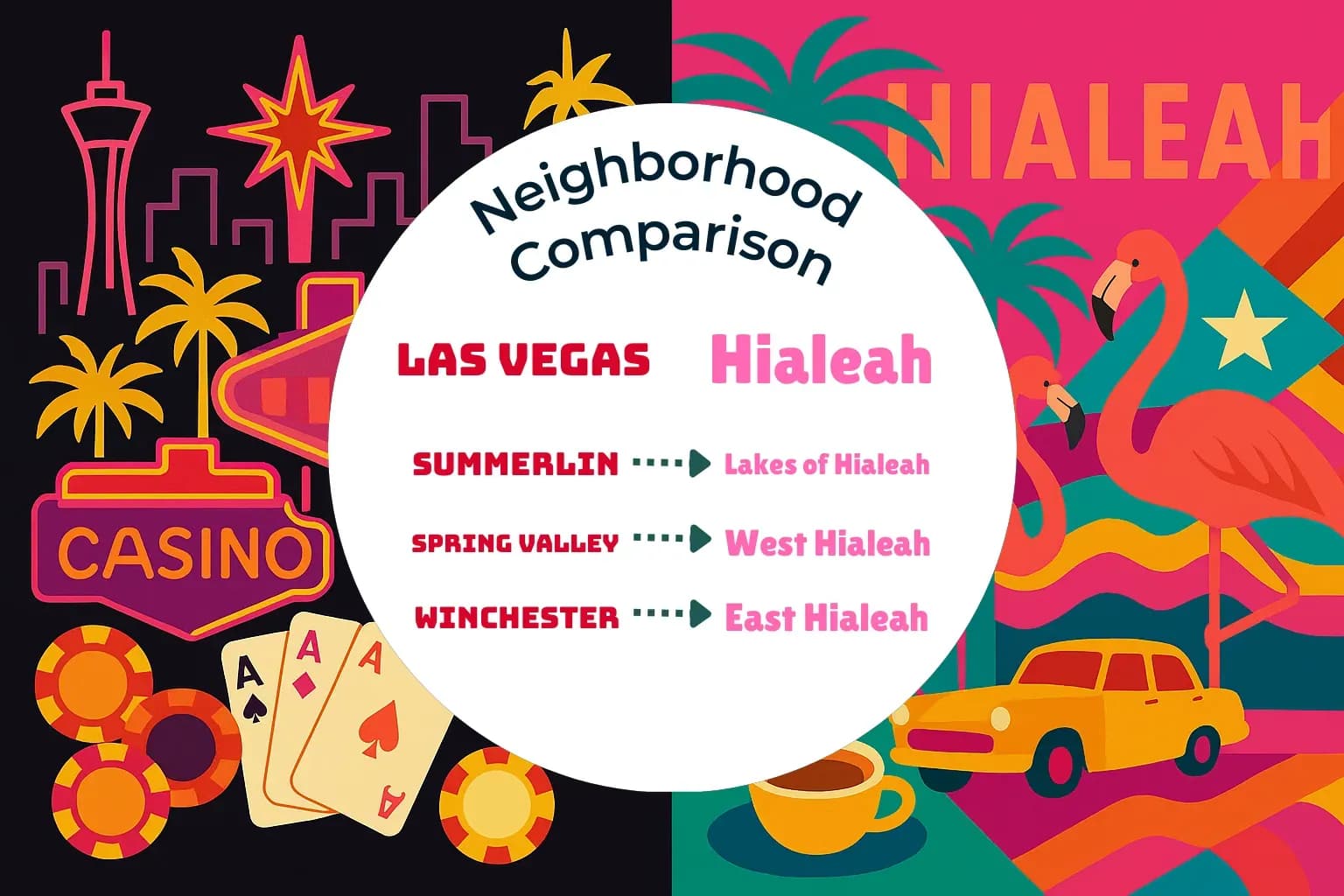 Las Vegas vs Hialeah Neighborhood Comparison