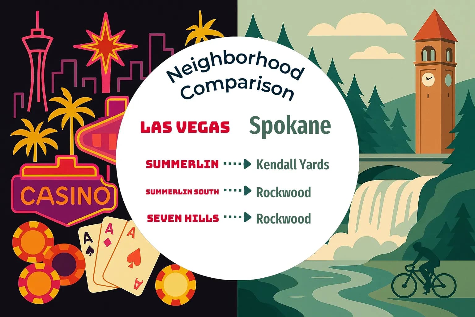 Las Vegas vs Spokane Neighborhood Comparison