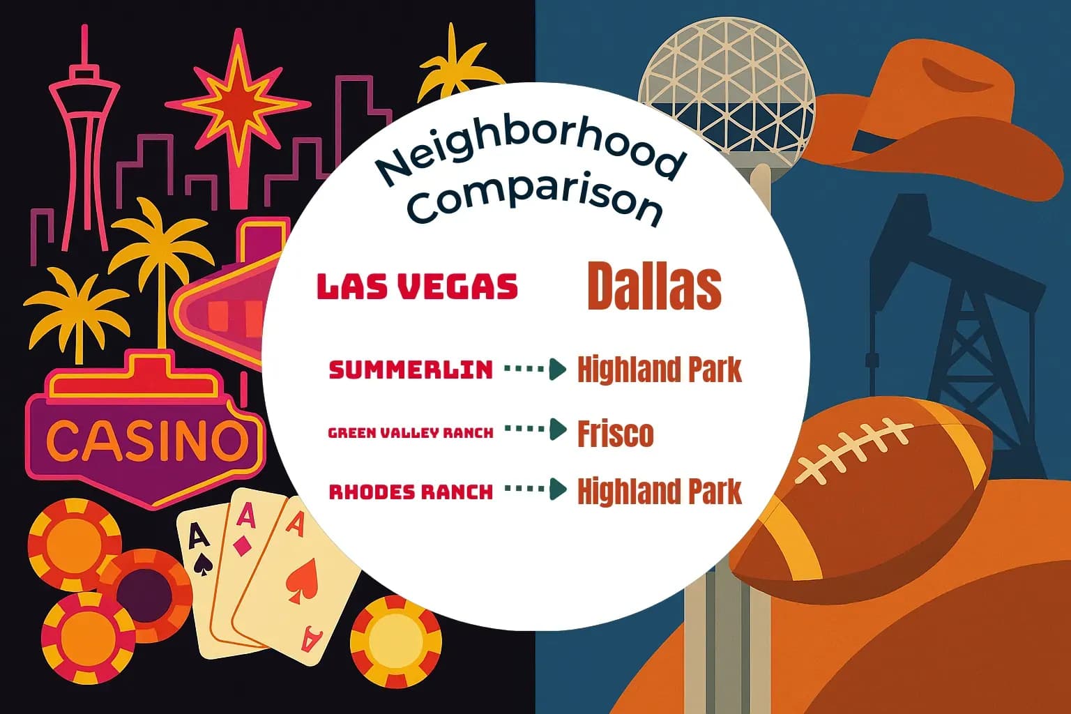 Las Vegas vs Dallas Neighborhood Comparison