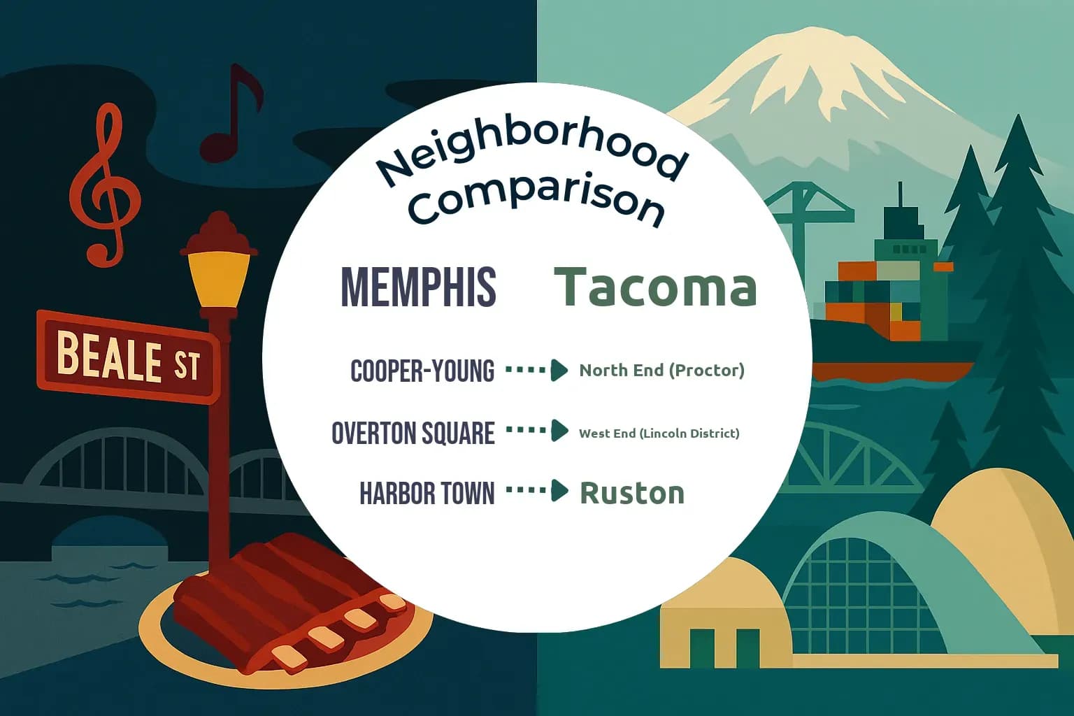 Memphis vs Tacoma Neighborhood Comparison