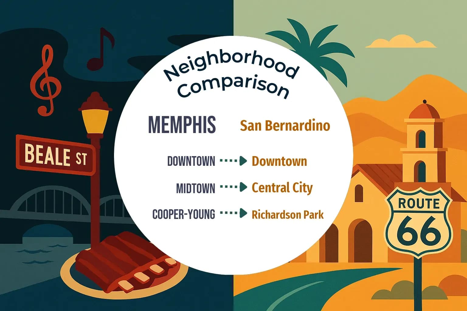 Memphis vs San Bernardino Neighborhood Comparison