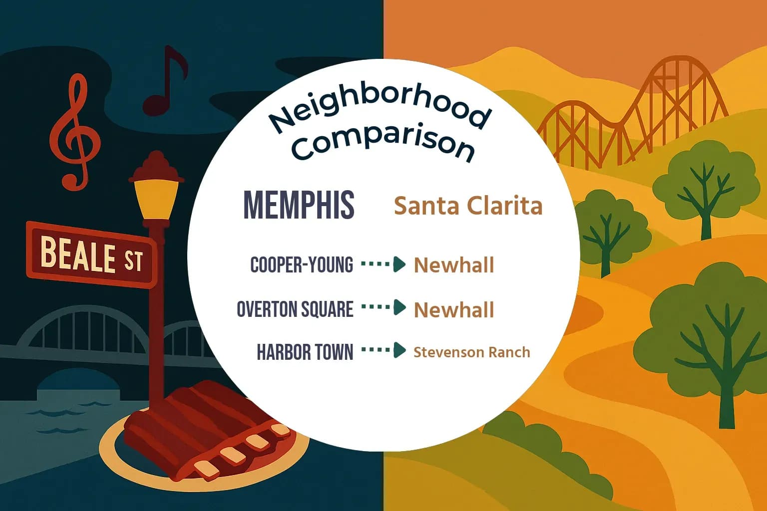 Memphis vs Santa Clarita Neighborhood Comparison