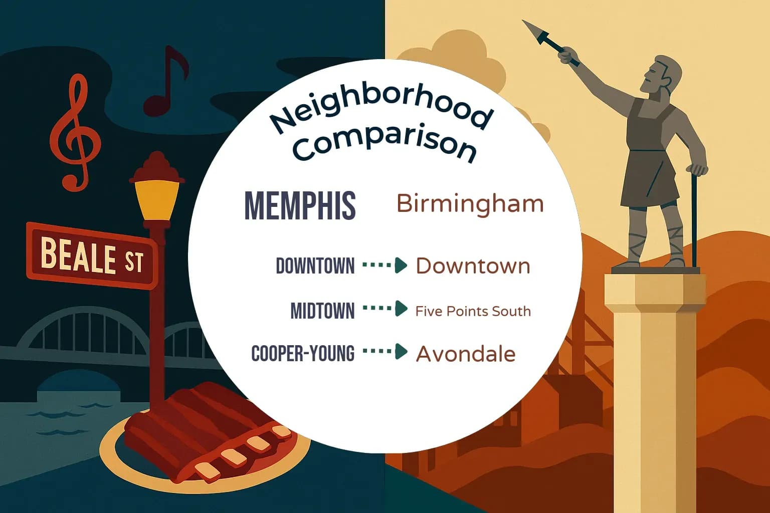 Memphis vs Birmingham Neighborhood Comparison