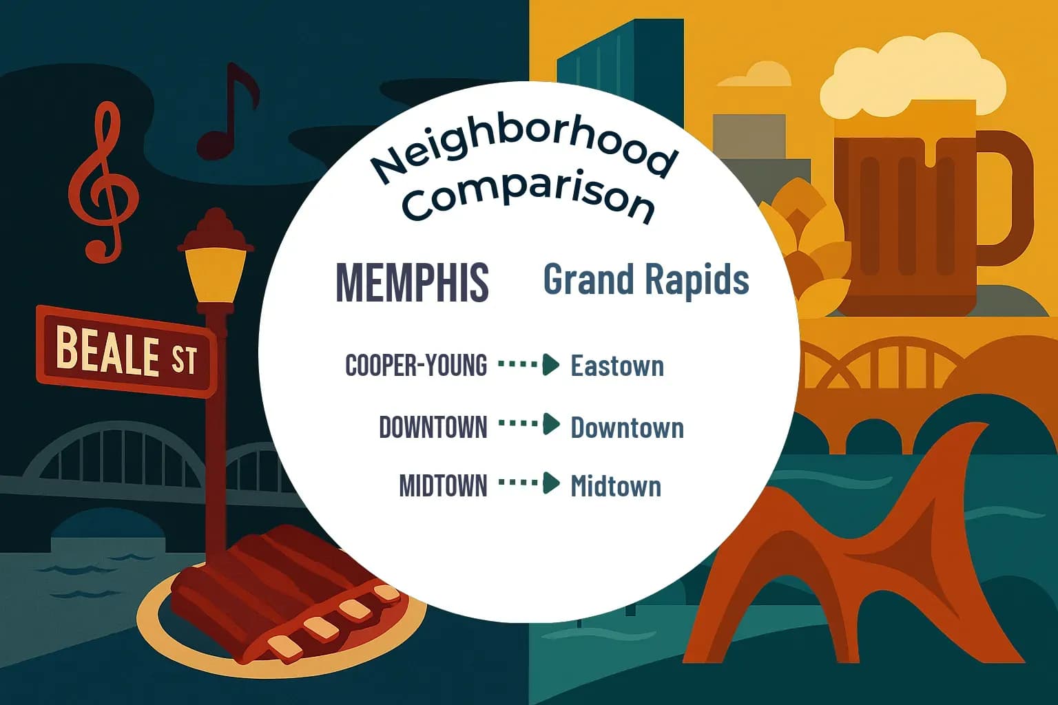 Memphis vs Grand Rapids Neighborhood Comparison
