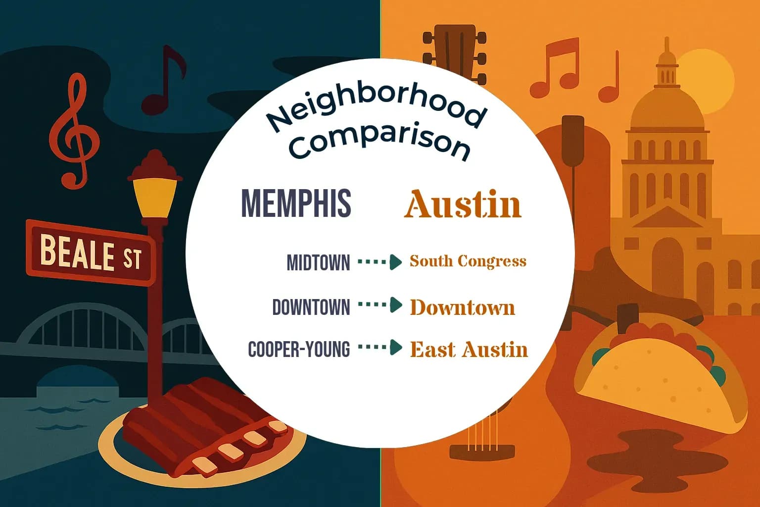Memphis vs Austin Neighborhood Comparison
